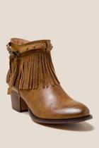 Wanted Maine Fringe Western Ankle Boot - Tan