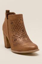 Francesca Inchess Incline Shimmer Ankle Boot - Tan