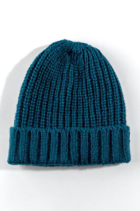 Francesca's Darcey Knit Fold-over Beanie - Teal
