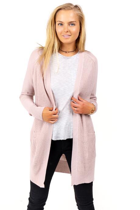 Francesca's Garcia Fine Gauge Cardigan - Blush