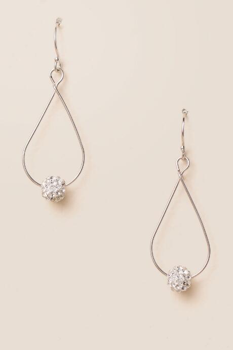 Francesca's Harper Fireball Drop Earring - Silver
