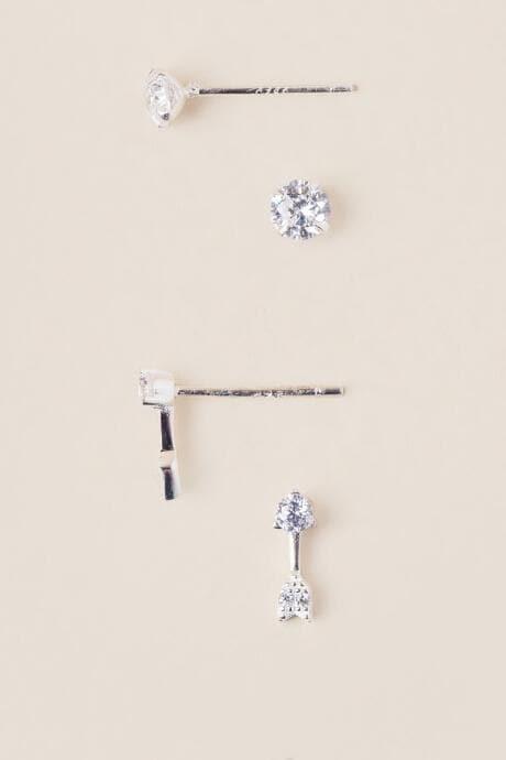 Francesca's Artemis Crystal Stud Set - Crystal