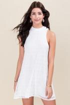 Francesca's Roxanne Shift Dress - White