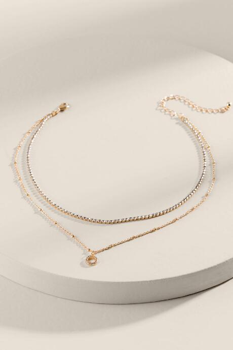 Francesca's Maise Layered Necklace - Crystal