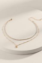 Francesca's Maise Layered Necklace - Crystal
