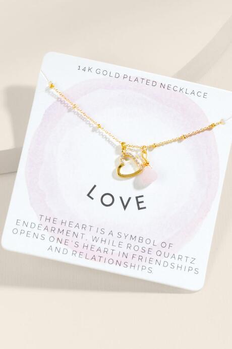 Francesca's Logan Symbol Pendant Necklace - Pale Pink
