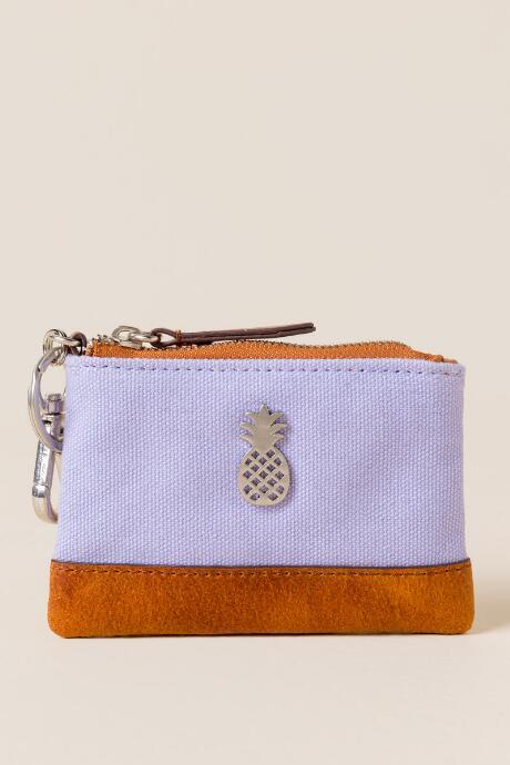 Francesca Inchess Kara Cactus Canvas Coin Pouch - Lavender