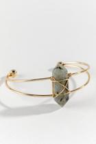 Francesca's Josie Hexagon Stone Cuff - Gray