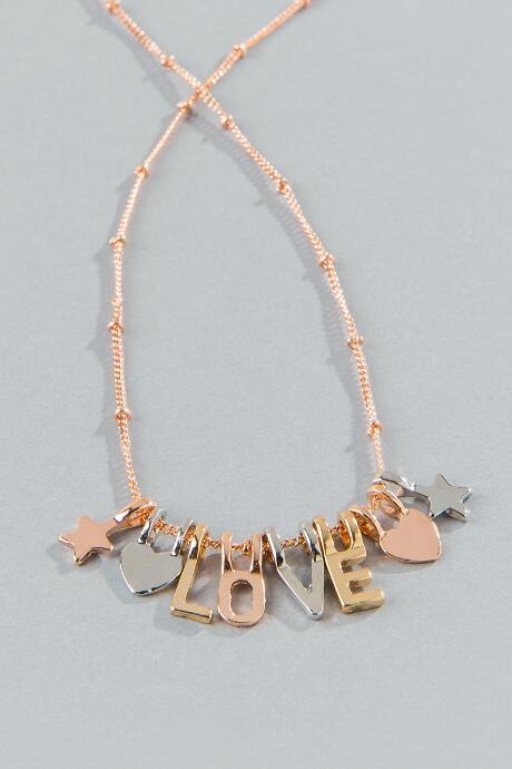 Francesca's Create Your Own Message Pendant - Mixed Plating