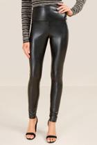 Francesca's Sandy Faux Leather Legging - Black
