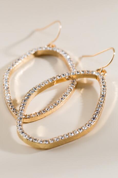 Francesca's Stormi Crystal Earrings - Crystal