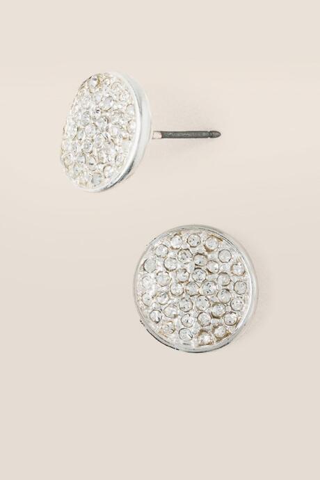 Francesca's Calli Pave Metal Studs - Silver