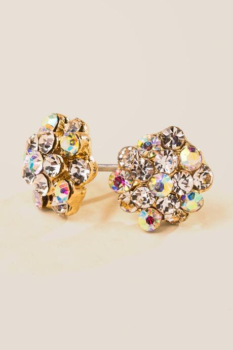 Francesca Inchess Ryleigh Crystal Cluster Stud Earring - Iridescent