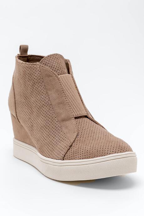 Mia Shoes Mia Christie Wedge Sneaker - Taupe