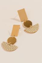 Francesca's Betsy Multi-shape Drop Earrings - Gold