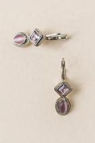 Francesca's Louisa Double Drop Earring - Purple