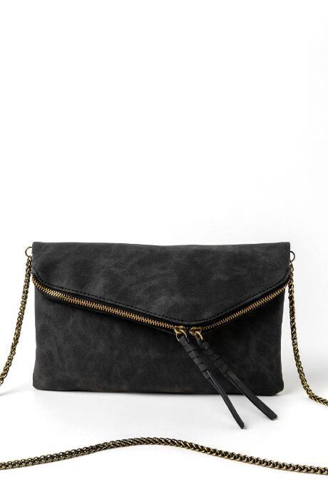 Francesca's Angie Angled Crossbody - Black