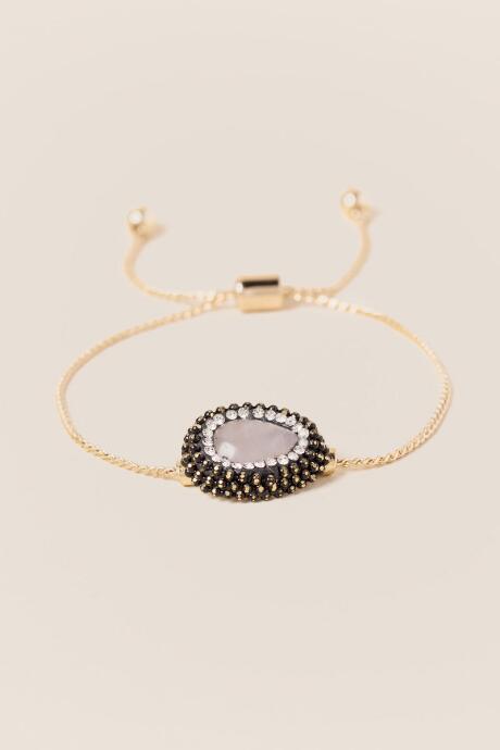 Francesca's Adriel Stone Pull Tie Bracelet - Blush