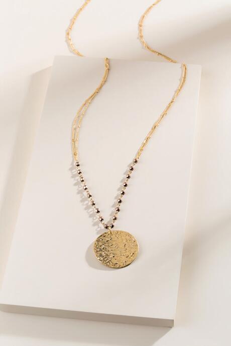Francesca's Hildy Coin Pendant Necklace - Bronze