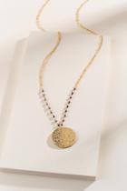 Francesca's Hildy Coin Pendant Necklace - Bronze