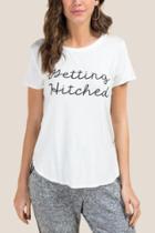 Francesca's Getting Hitched Graphic Tee - White