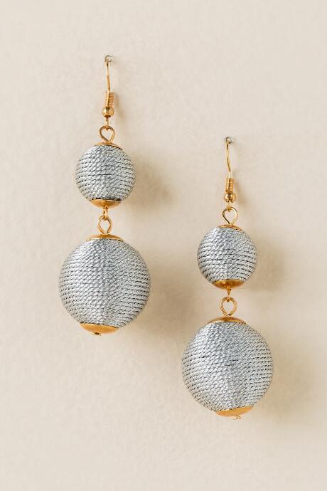Francesca Inchess Rosabelle Silver Bauble Drop Earring - Silver