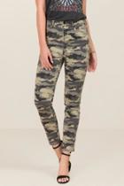 Harper Hi Rise Camo Jeans - Olive