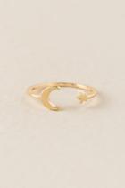 Francesca's Moon And Star Ring - Gold