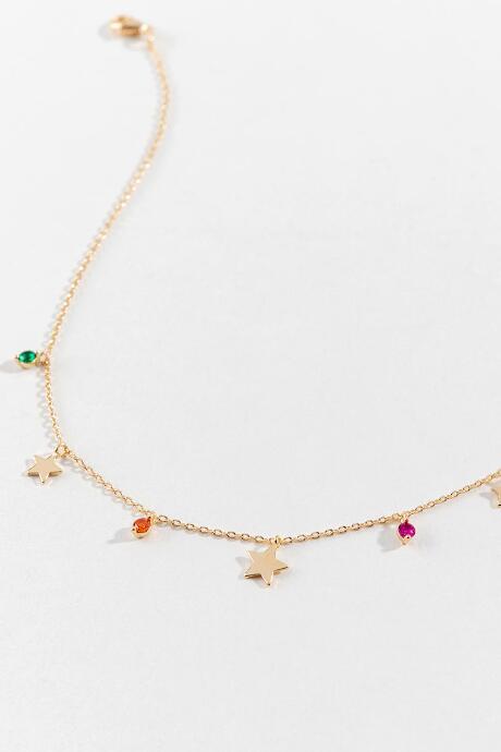 Francesca's Jenna Star Drop Choker - Multi