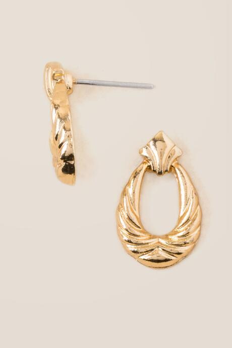 Francesca's Mirra Teardrop Stud Earring - Gold