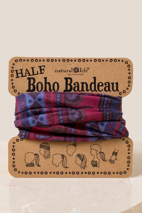 Francesca Inchess Half Boho Bandeau In Navy Medallion - Navy