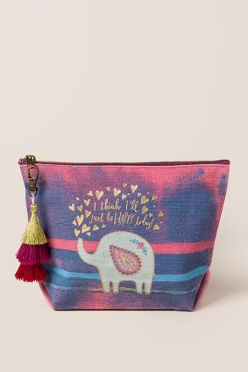Fran Happy Elephant Cosmetic Travel Pouch - Lavender
