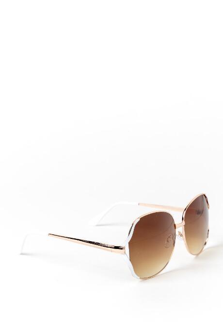 Francesca's Kelly Over-sized Square Sunglasses - Gold