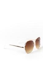 Francesca's Kelly Over-sized Square Sunglasses - Gold