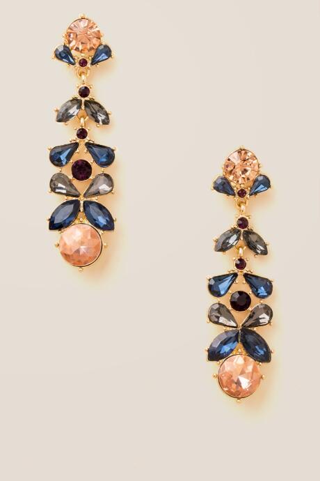 Francesca Inchess Nyla Crystal Statement Earrings - Multi