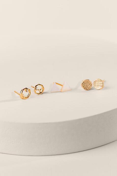 Francesca's Lila Pearl Earring Set - Pearl