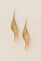 Francesca's Cici Twisted Kite Drop Earring - Gold