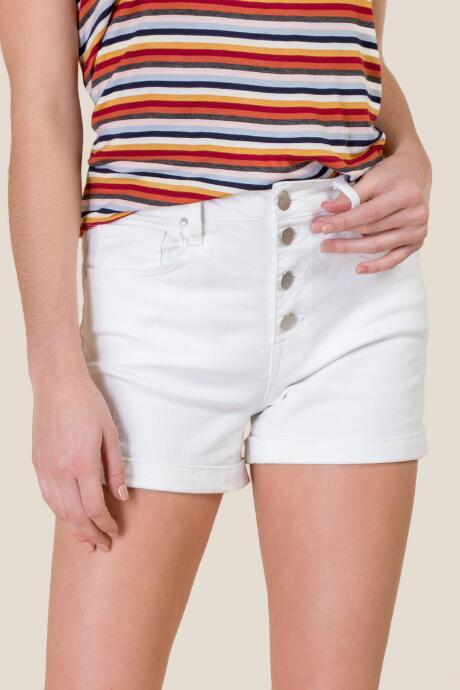 Francesca's Izabella High Rise Shorts - White