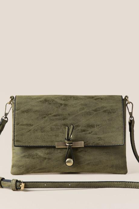 Francesca's Nadia Crossboy Clutch - Olive