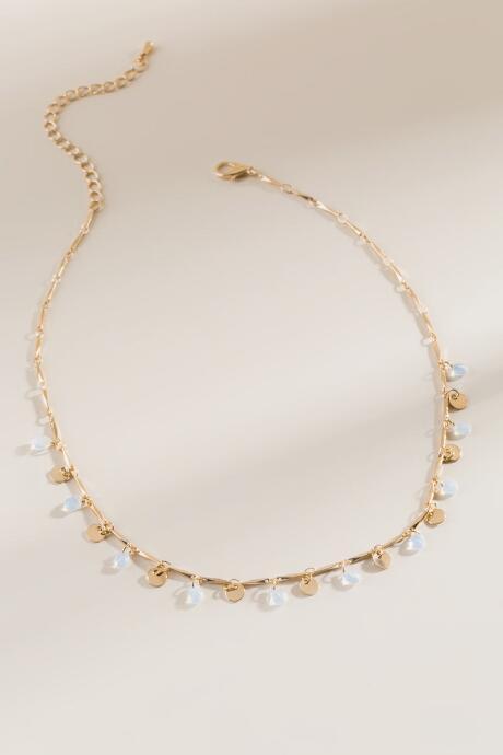 Francesca's Angelica Delicate Cz Choker In Gold - Iridescent