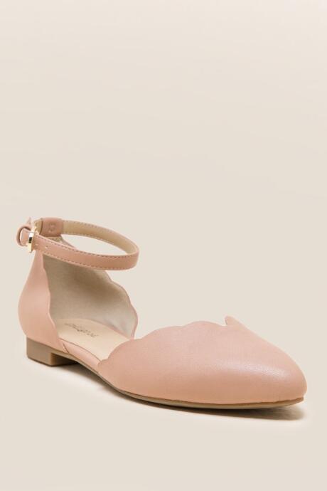 Indigo Rd Gallie Scallop D'orsay Flat - Blush