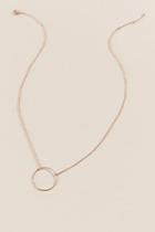 Francesca's Bibiana Delicate Open-cricle Necklace - Rose/gold
