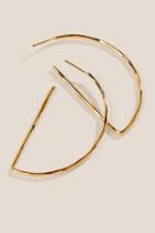 Francesca's Alexa Thin Half Hoop Earrings - Gold