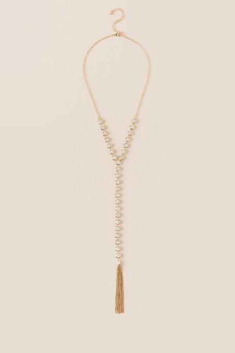 Francesca's Kerry Crystal Circles Y-neck - Crystal