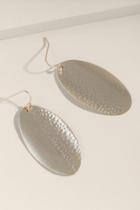 Francesca's Jenny Textured Metal Earrings - Gold