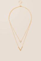 Francesca's 20k Gold Triangle Necklace - Gold