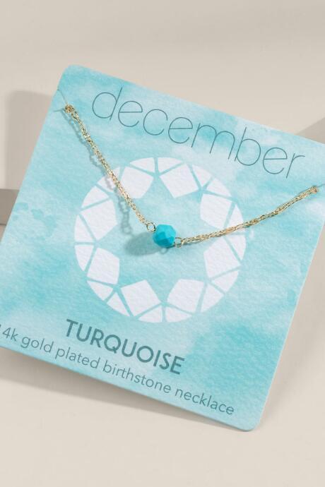 Francesca's December Birthstone Necklace - Turquoise