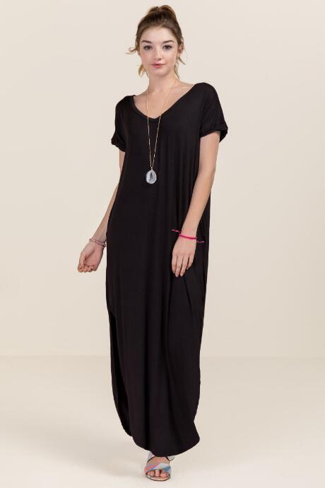 Francesca's Desi Maxi Dress - Black