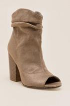 Indigo Rd. - Spark Rouched Peep Toe Bootie - Taupe
