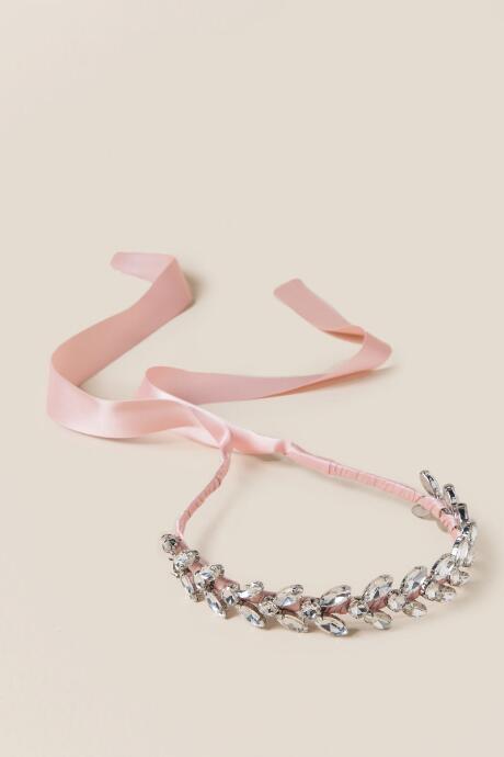 Francescas Kristina Rhinestone Tie-back Headband - Rose